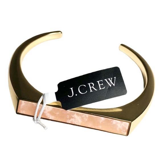 J. Crew Bracelet Cuff S-M Semiprecious-stone triangle-prism BI301 - Picture 2 of 9